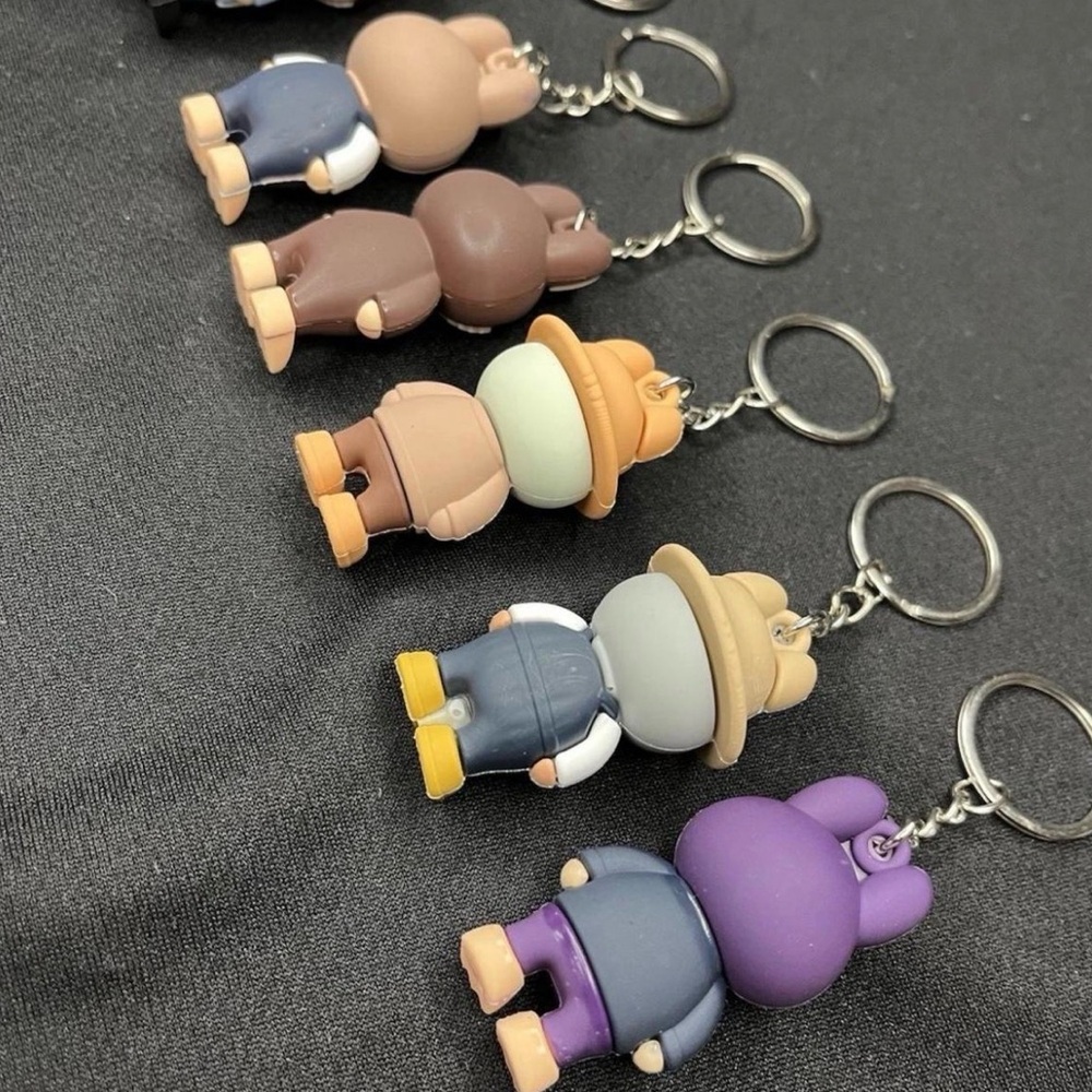 Labubu doll keychains mini set of 4 - Picture 4 of 4